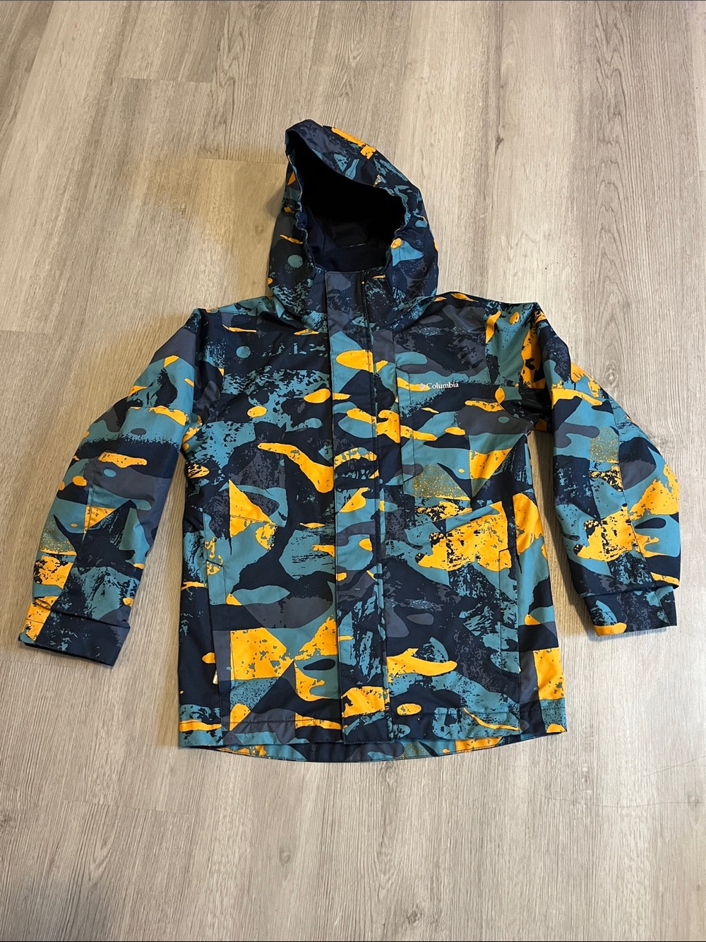 Kids Waterproof Hooded Jacket - Multicolor Camo